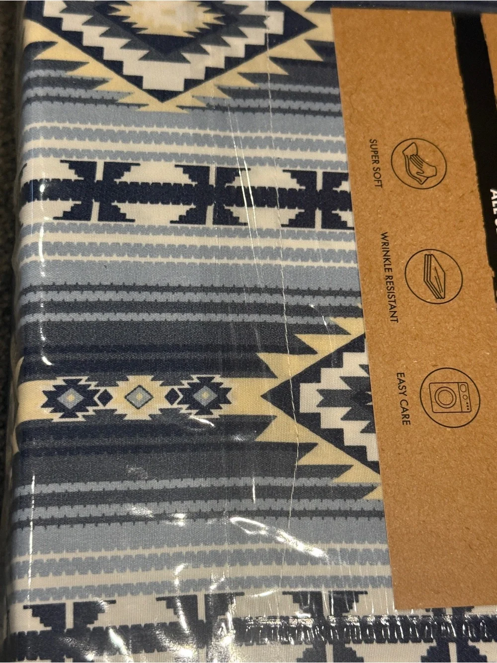 Wrangler King 6-Piece Sheet Set - Blue Geometric